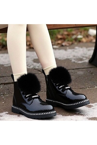 OEM Παιδικές μπότες από οικολογικό δέρμα, με ζεστή επένδυση στο εσωτερικό, NQ...