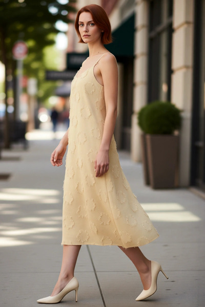 PayBuy Rochie de vară A Line croială pentru femei, cu bretele subțiri, lungim...