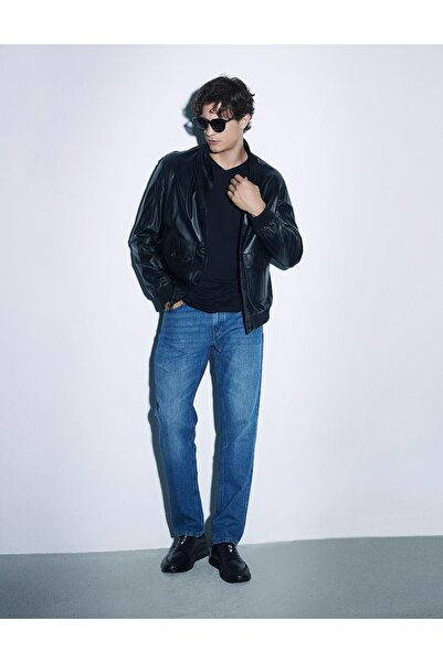 İLVİ Percival Genuine Leather Black Men's Jacket