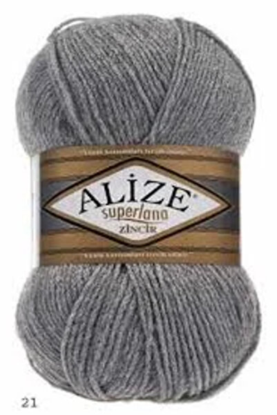 Alize خيط حياكة رائع من سلسلة سوبرلانا 21 رمادي
