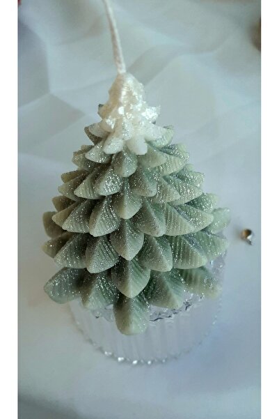 ArtINA esmaraldchic Lumanare parfumata Brad verde Craciun cu zapada si clopot...