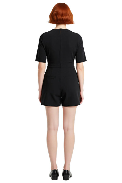 PayBuy Women's Plus Size Woven Belted Short Sleeve Crew Neck Mini Professional Office Dress Good Quality