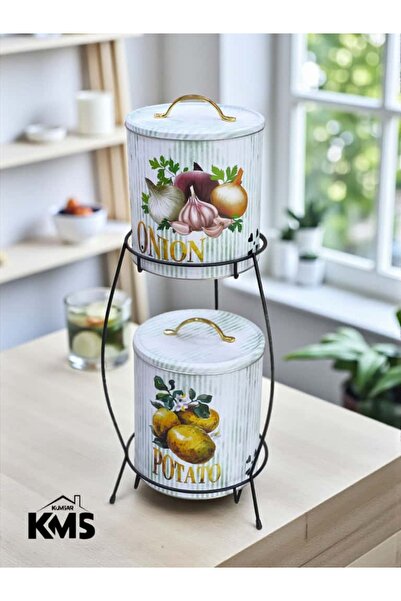 kmskumsar 2'Katlı Patates Soğan Sepeti - Kovası