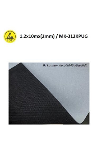 OEM Antistatik ESD Pütürlü Yüzeyli Masa Örtüsü 1.2x10mx2mm MK-312KPUG