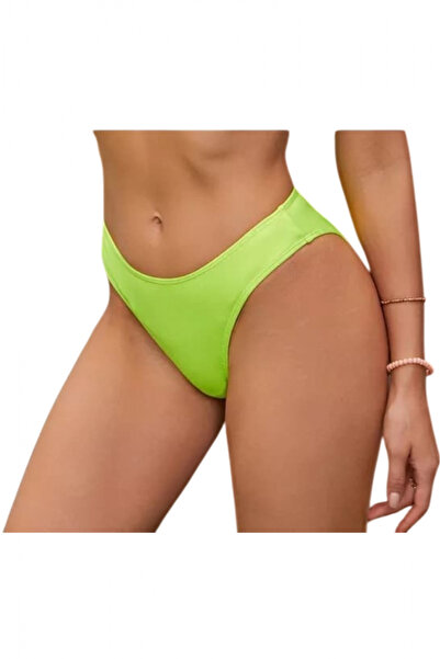 embody Women's classic high-waisted swim briefs, neon yellow