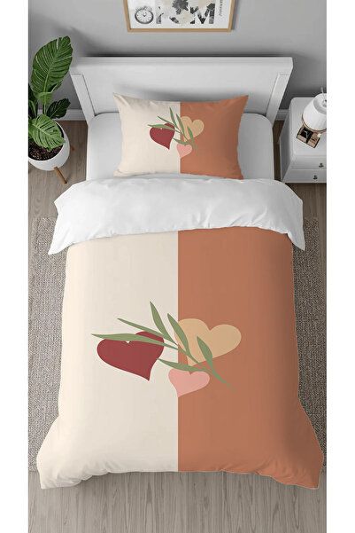 GREENDECOR Set de lenjerie de pat elegant pentru o persoană, fără cearșaf, cu...