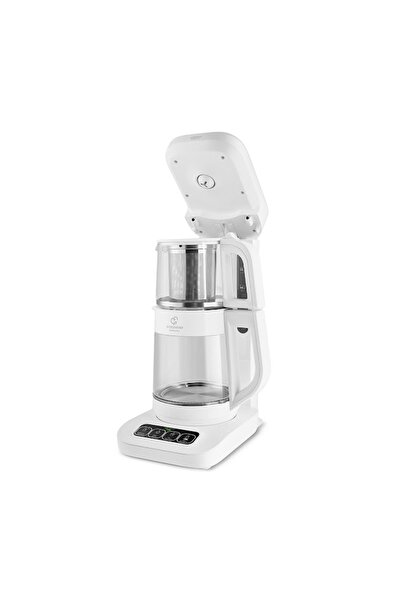Karaca Tea Lover Robotea Pro Connect 4 in 1 Talking Glass Tea Maker Matte White