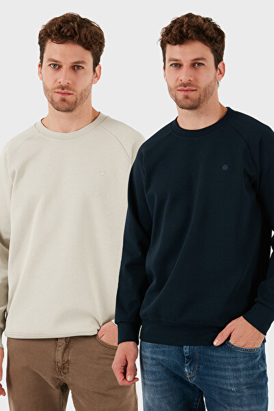 Buratti Stretch Cotton χαλαρή εφαρμογή Crew Neck 2-pack Sweat Ανδρικό SWEAT 5...