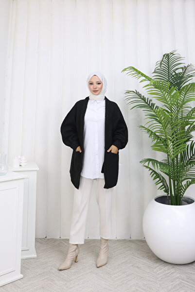 MİSS M.A.T FASHİON Booklet Fabric Standard Size Casual Pocket Cardigan
