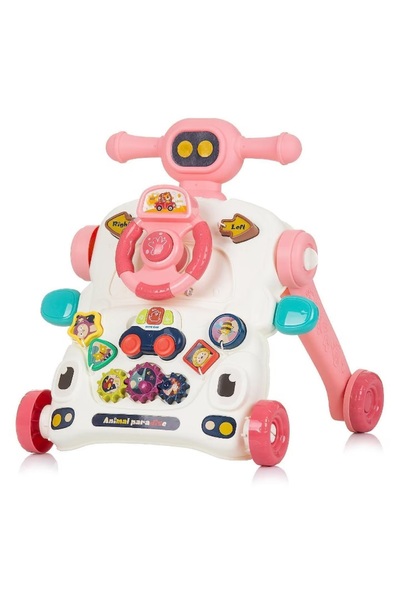 MalPlay Antemergator multifunctional 5 in 1, cu Volan, ghidon reglabil, Roti ...