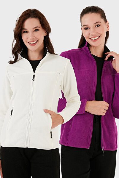 Lela Slim Fit Anti-Pilling Non-Pilling Zippered Pocket Cardigan 2' Li Pack Polar Polar 590