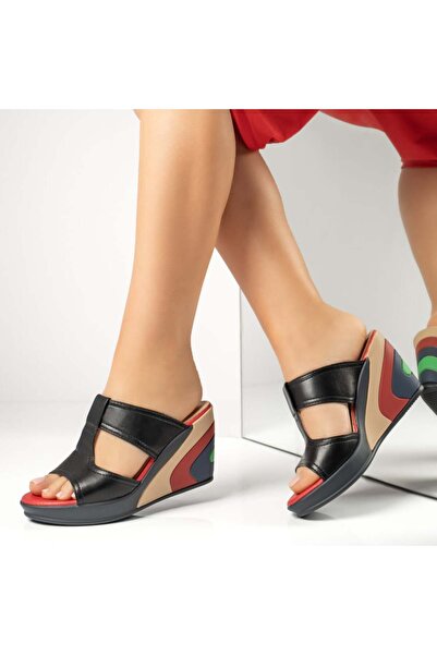 Modlet.ro Sandale negre cu platformă pentru femei MOD13678