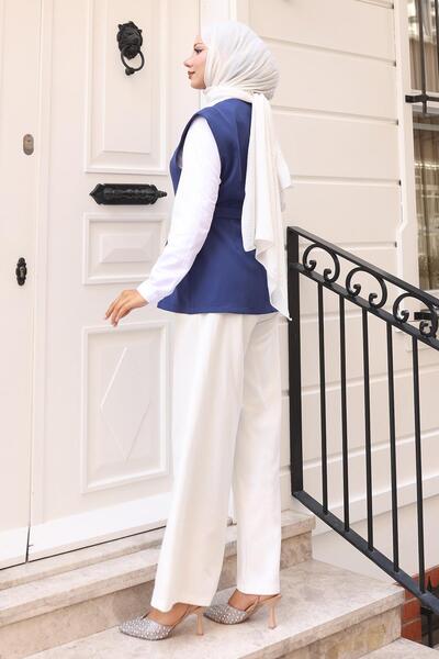 Missvalle Σετ γιλέκο με λαιμόκοψη Indigo 19254