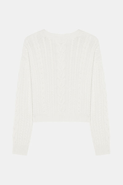 W Collection EKRU ÖRGÜ DESEN TRİKO