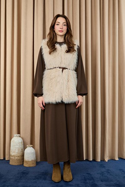 Soul Women's Vest Fur 32408Ylk - Beige