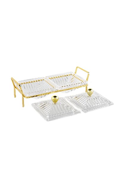 Mikasa Moor Gold Stand with 2 Lids Service 22X10X9Cm