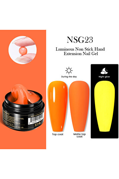 Born Pretty Glow in Dark Non Stick Hand Extension Gel/Karanlıkta Parlayan Neo...