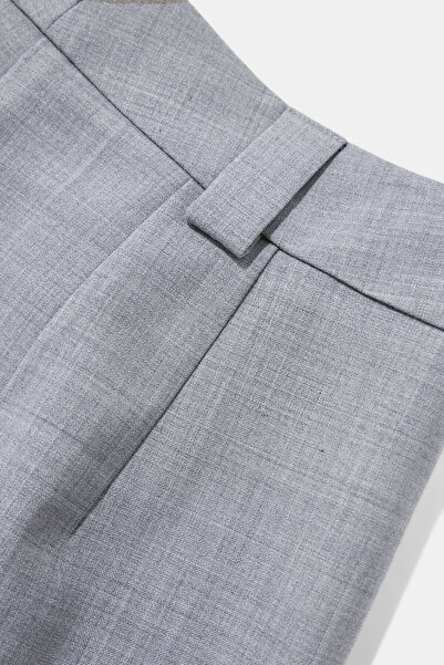 W Collection Gray Pleated Wool Pants