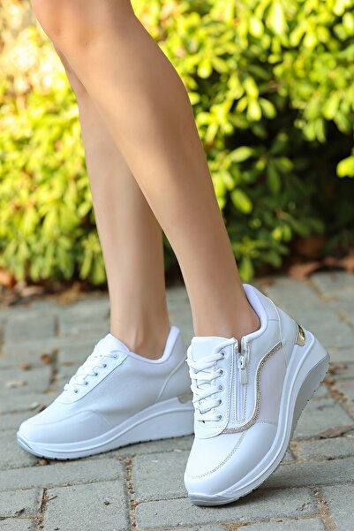 GİNZA SHOES Mdln 1511 Zipper Detailed Stoned Sports Shoes