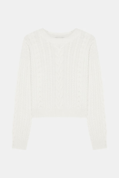 W Collection EKRU ÖRGÜ DESEN TRİKO