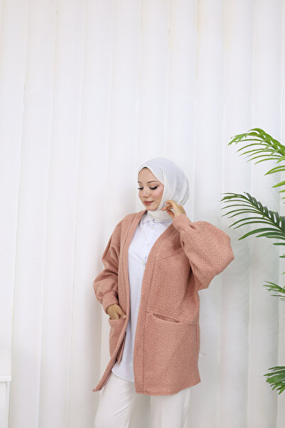 MİSS M.A.T FASHİON Booklet Fabric Standard Size Casual Pocket Cardigan