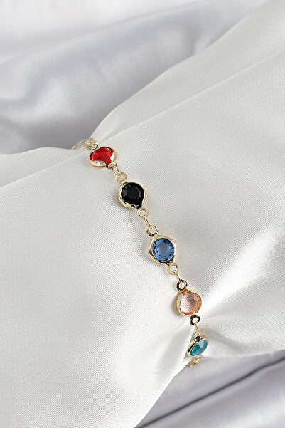 Skygo Brass Assortment Model Gold Color Zircon Stone Women's Bracelet - Tj-Bb7039