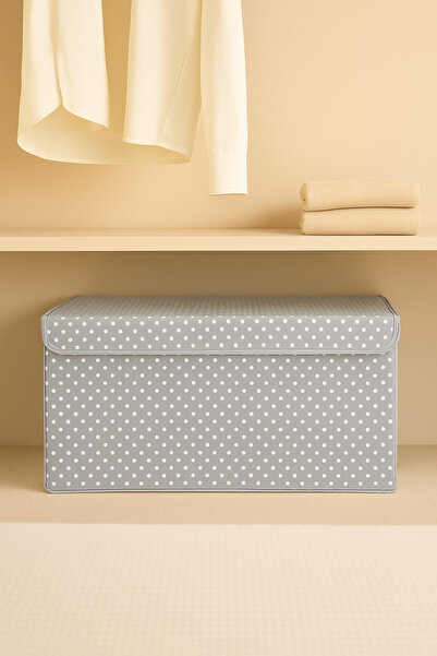Serstil Large Size Box with Lid – Quilt Blanket Storage Box Organizer 60X40X30