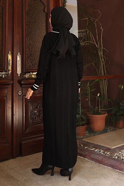 Missvalle Button Detailed Knitwear Dress Black 6153