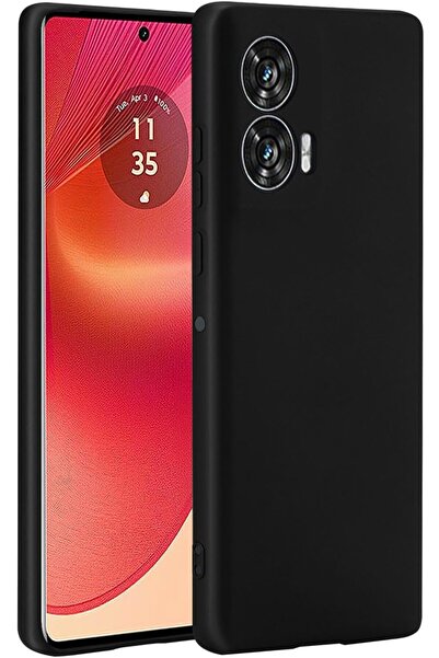 bestcase Husa Premium Silicone pentru Motorola iPhone 15 Pro, Negru