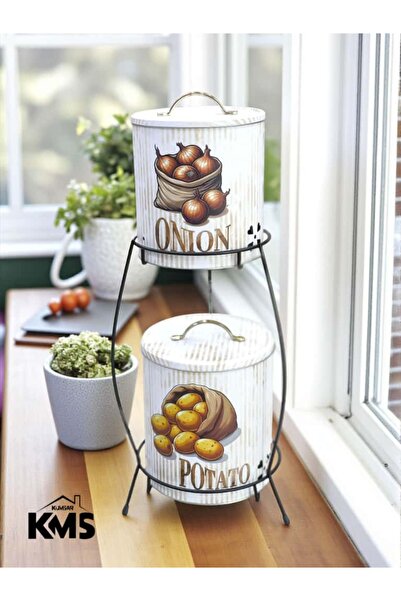 kmskumsar 2'Katlı Patates Soğan Sepeti - Kovası