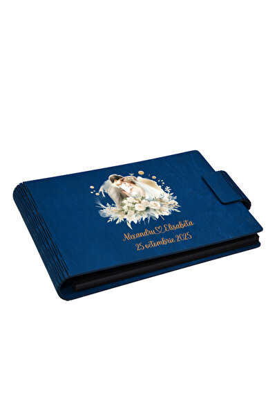 Piksel Album foto A5 personalizat, din lemn, Piksel, GuestBook, Caiet amintiri, Nunta