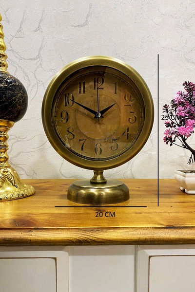 ZENTİME Rustic Time 25x20 Eskitme Metal Masa Saati