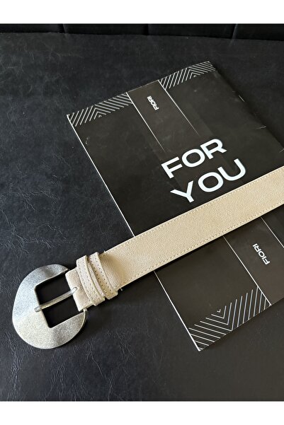 Fiori Suede Oval Buckle Women's Trouser Belt, Coat Belt, Dress Belt, Shirt Belt