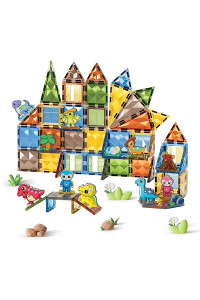 zola Magnetic game 90 pieces to build 3D, figurines, multi-colored