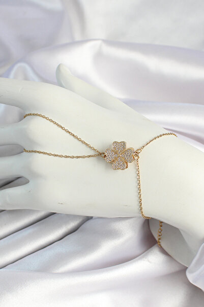 Skygo 316L Steel Gold Color Chain Rotating Clover Figured Shahmeran - Tj-Sn653