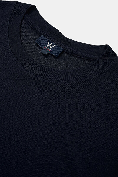 W Collection Dark Blue Crew Neck T-Shirt