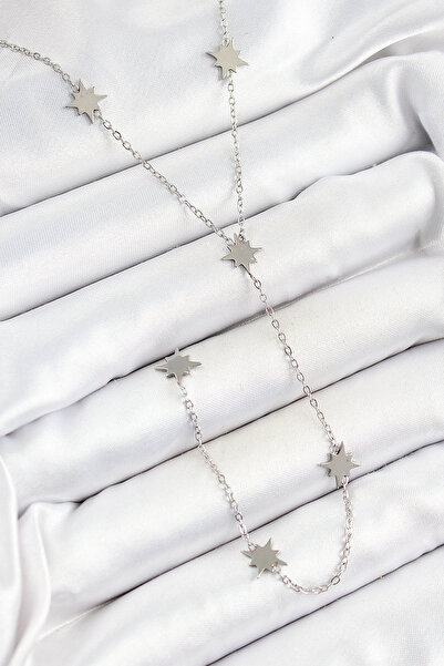 Skygo 316L Steel Pole Star Figured Y Model Silver Color Women's Necklace - Tj-Bko10332