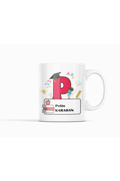 Nino Store Special Design Gift B Printed Mug for Teachers Starting with the Letter P
