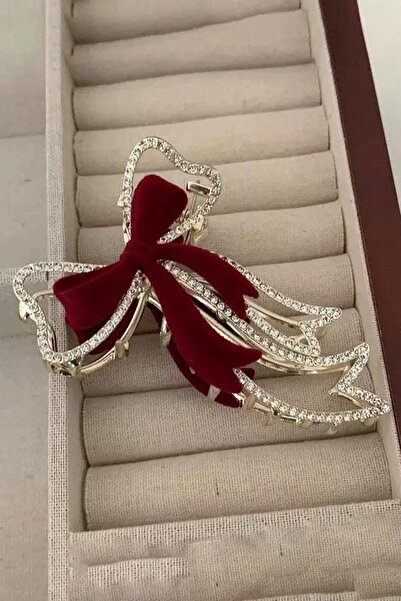 TAKIŞTIR Μεταλλική πόρπη με κορδέλα σε χρυσό χρώμα και λεπτομέρεια από πέτρα