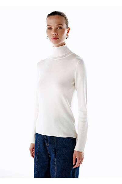 Knitss Extrafine Merino Wool Blend Knitwear Ecru