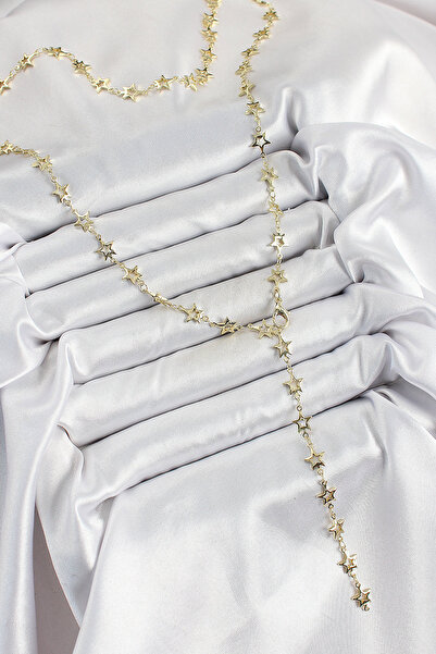 Skygo Brass Gold Color Starry Women's Y Necklace - Tj-Bko10301