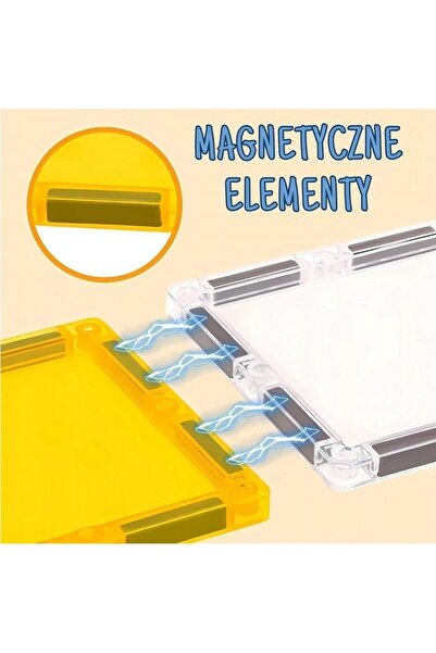 CAN OYUNCAK Magnetic Tiles Construction Site Set 47 Pieces Magnetic Building Magnetic Blocks