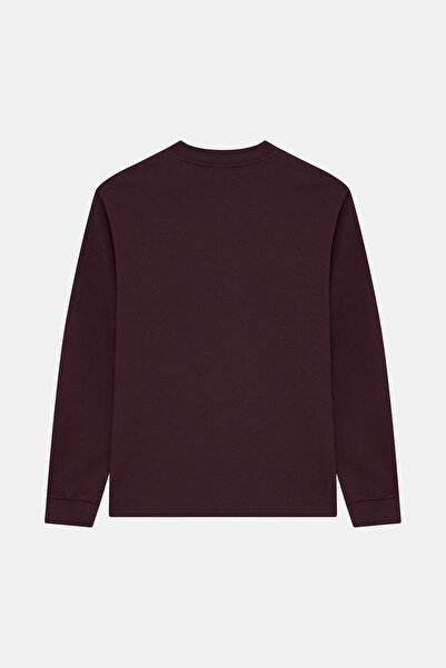 W Collection Bordo Bi̇si̇klet Yaka Uzun Kollu Sweatshi̇rt