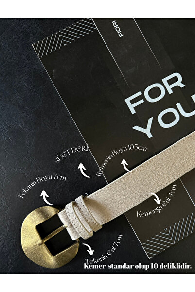 Fiori Suede Oval Buckle Women's Trouser Belt, Coat Belt, Dress Belt, Shirt Belt