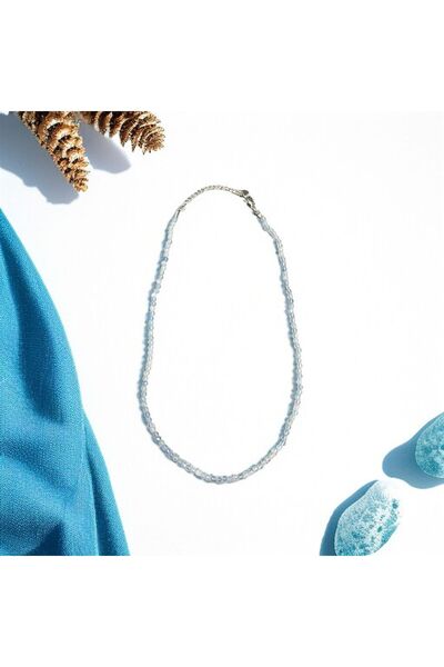 AURA STONE Aurastone Aquamarine Natural Stone 3mm Necklace