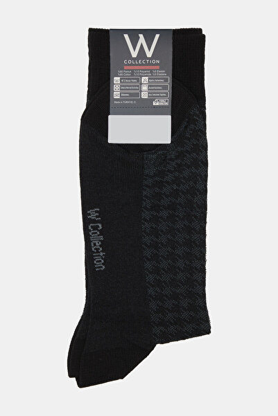 W Collection Houndstooth Patterned Socks