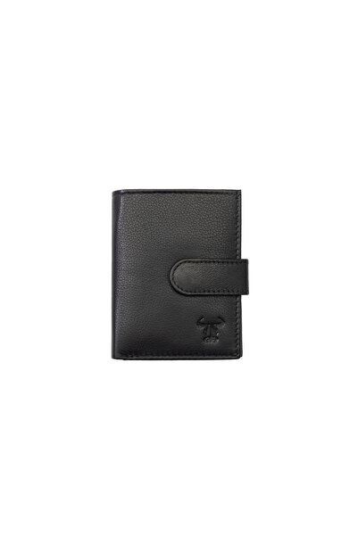 TORO NERO Men's Card Holder made of genuine leather, black Master-Card