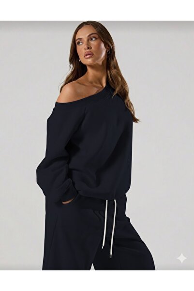 peri tower ÚJ TERMÉK Női váll nélküli Oversize Basic pulóver 0035