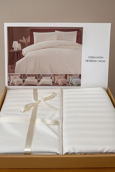 Polo Maison ÇİZGİLİ PAMUK SATEN NEVRESİM TAKIMI