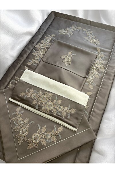 Mariabella Home Collection Muhteşem 4 Parça Set Seccade Bohça Havlu Kuran Kab...